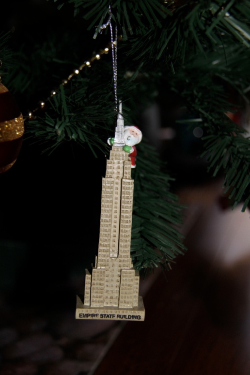 Not King Kong but Santa scaling the Empire State Building
